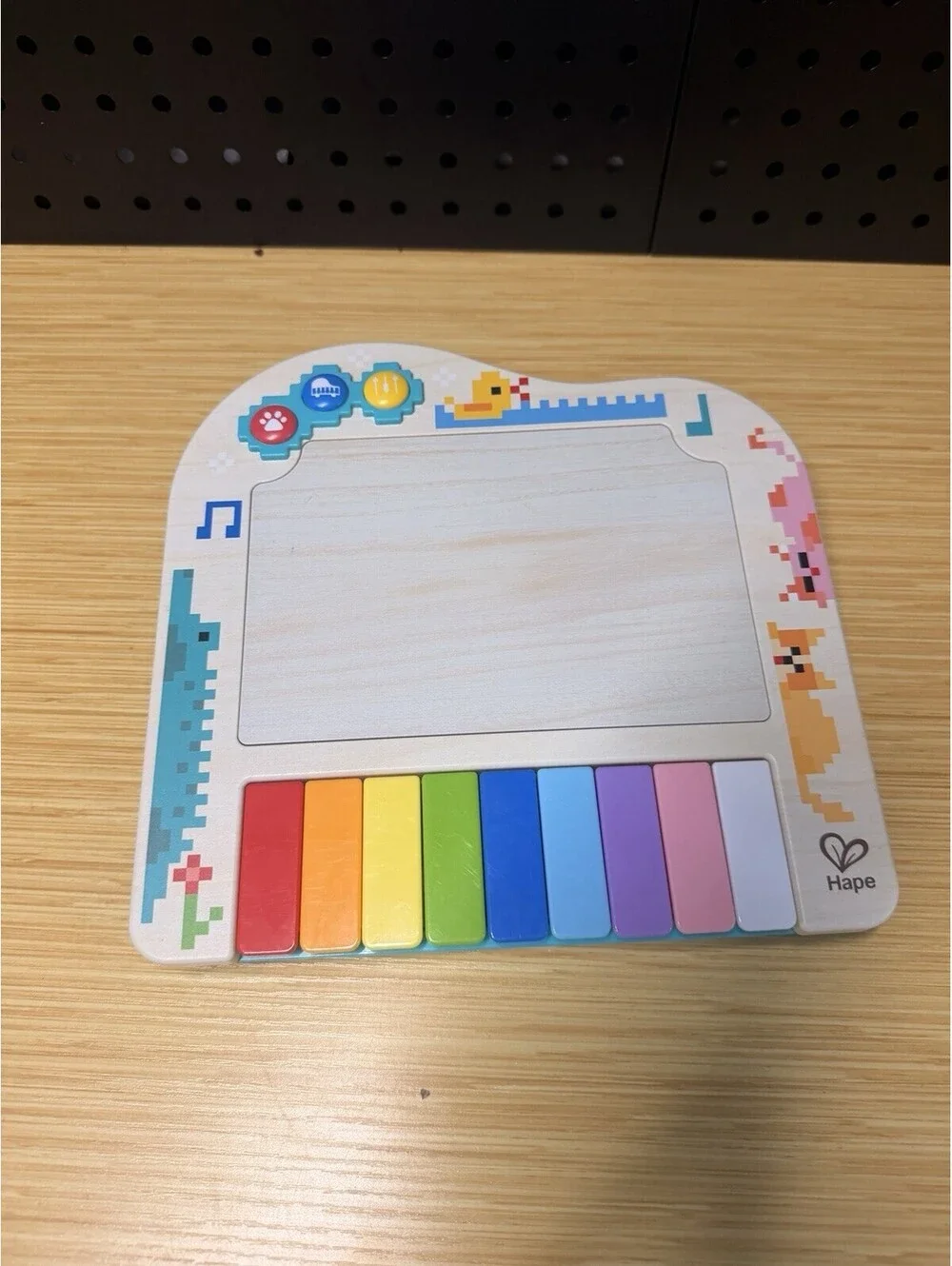 Hape Rainbow Rhythm Pixel Piano, Light Up Music Toy, Interactive Fun, Unisex